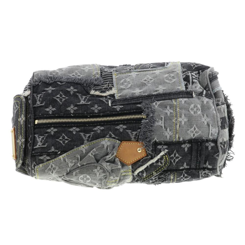 Louis Vuitton Black Denim Patchwork 30 Handbag Sp… - image 5